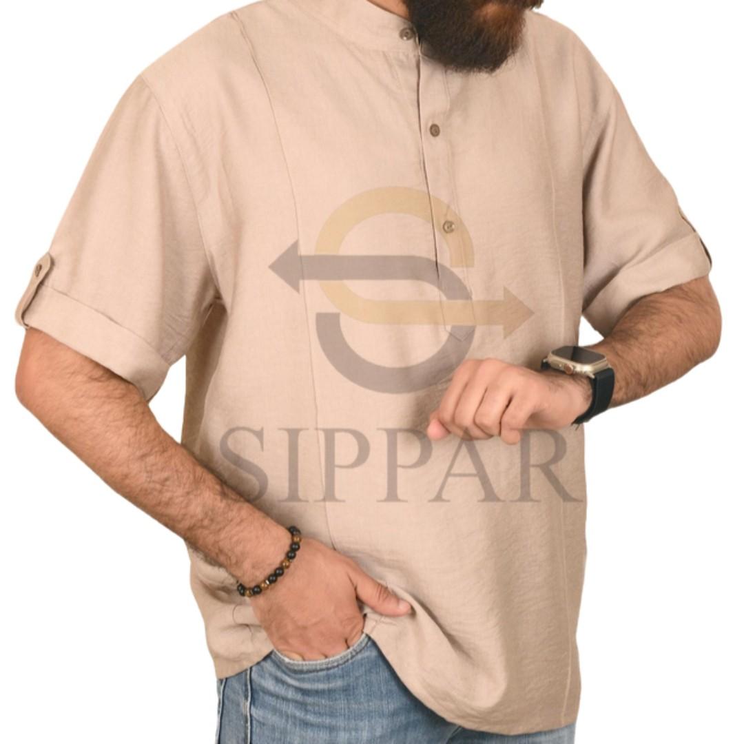 قميص تيشيرت رجالي بيج 